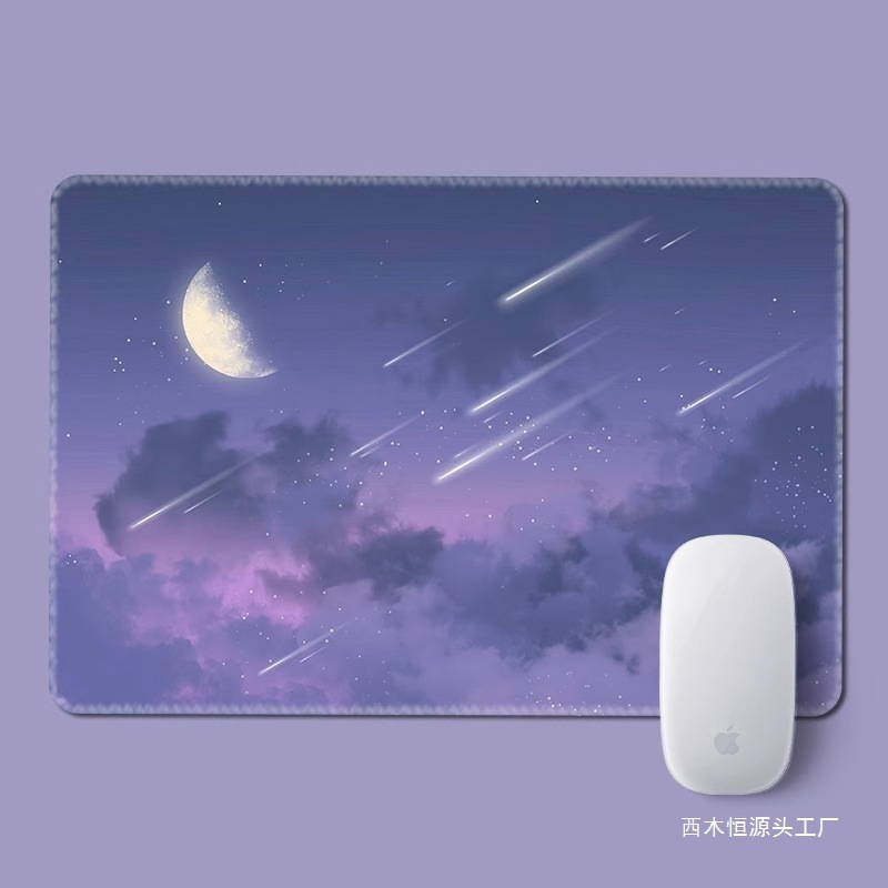 风景系简约卡通鼠标垫可水洗办公新款电脑桌垫加大耐脏鼠标垫大号