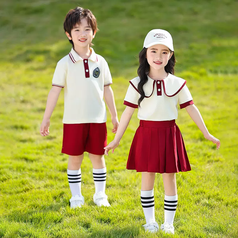 小学生校服夏装幼儿园园服两件套新款男女童班服六一表演套装