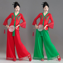古典舞踊衣装、身韻紗パンツ、中国舞踊漢服練習着、劇目公演衣装セット、民族風