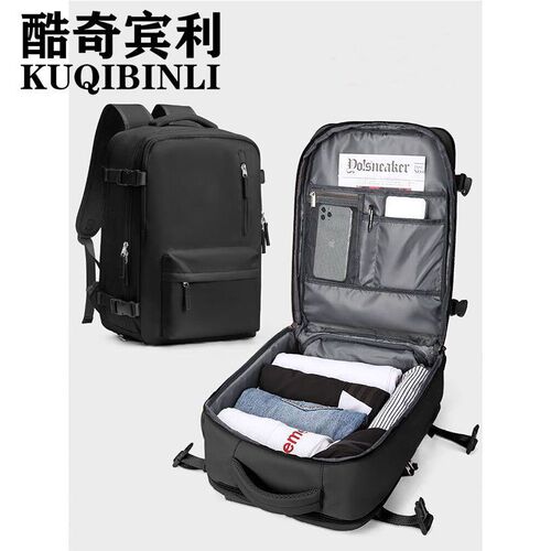 Business Travel Backpack for Men, Dual-Compartment Independent Shoe Storage, Short Trip Travel Luggage Bag, 16-inch Laptop Bag