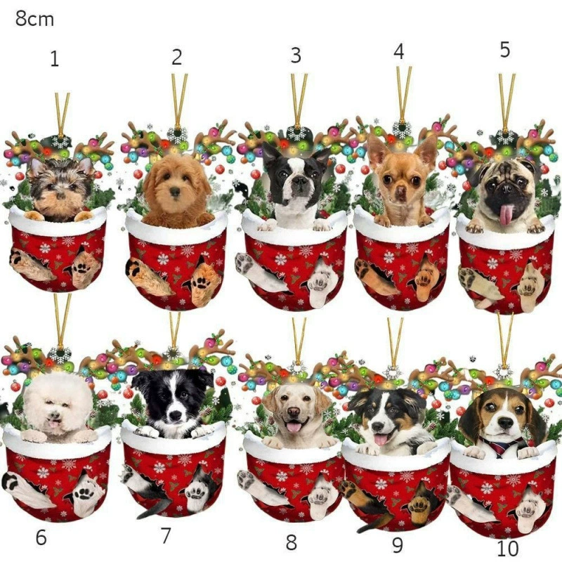 Трансграничный новый креативный милый рождественская собака рождественская елка украшения праздничный подарок
