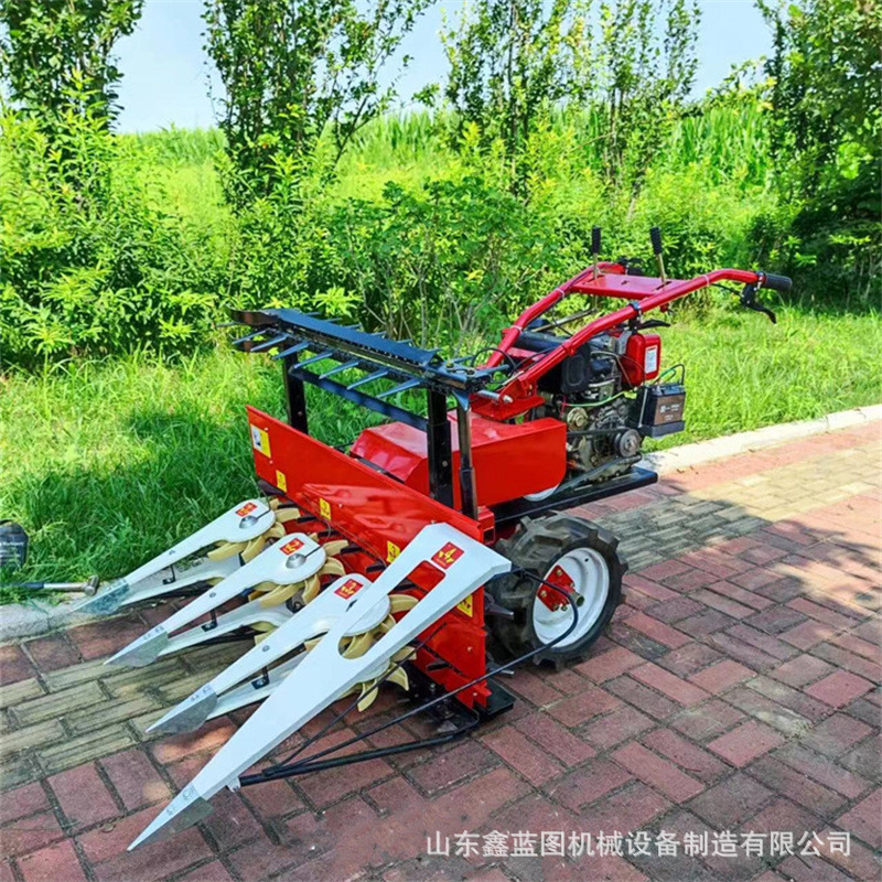 手扶自走式宽幅割晒机 柴油直连收割机 稻子药材割倒晾晒机