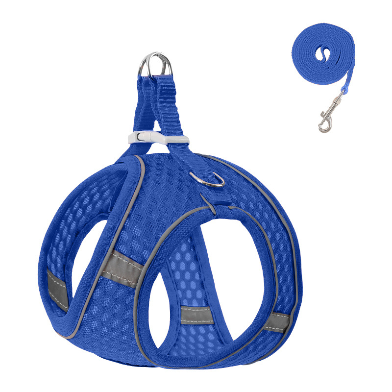 Nueva malla grande para mascotas correa de pecho chaleco correa de perro reflectante transpirable cuerda de perro suministros para mascotas