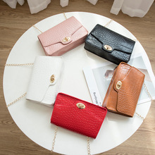 Ladies handbags外贸小包2022小众简约鳄鱼纹单肩包迷你链条包女