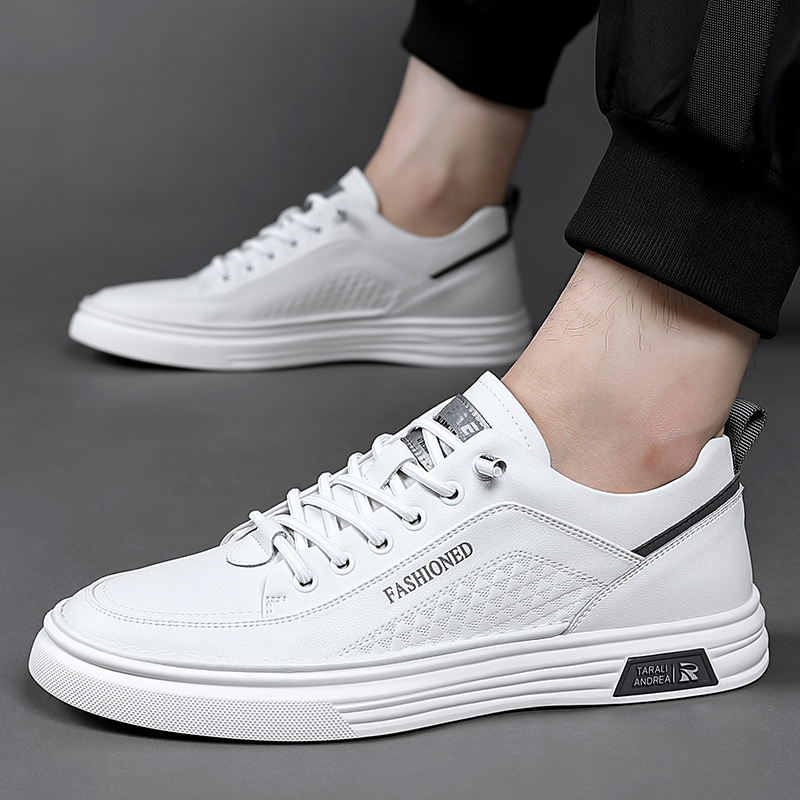 Zapatos blancos de verano para hombres, zapatos casuales transpirables, zapatos de skate para hombres, zapatos deportivos de moda, zapatos de hombre al por mayor.