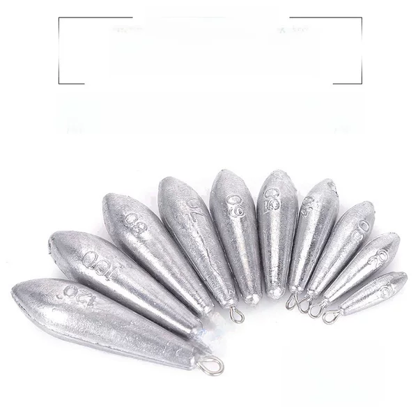 Wholesale foot gram Willow type lead pendant water drop hanging belt ring string hook long throw Rod sea rod fishing supplies fishing gear accessories