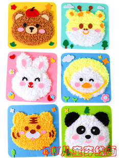 ��ͯ�ֹ��p�p��������ͨë���̽���diy��������3-6�qŮ�����
