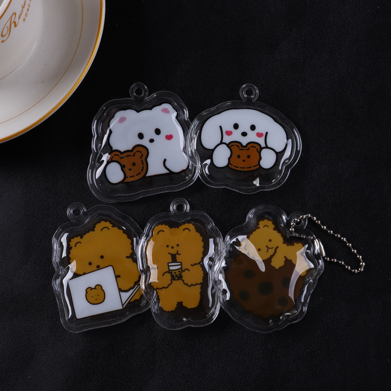 可爱卡通羽绒标批发 冬被羽绒泡 PVC透明羽绒充气泡 真空包