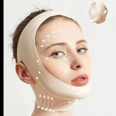 小さなVフェイス包帯、昼夜兼用のクールな万能弾性包帯、Vフェイスマスク、マカロンカラーフェイススカルプティングフェイスアップグレードモデル
