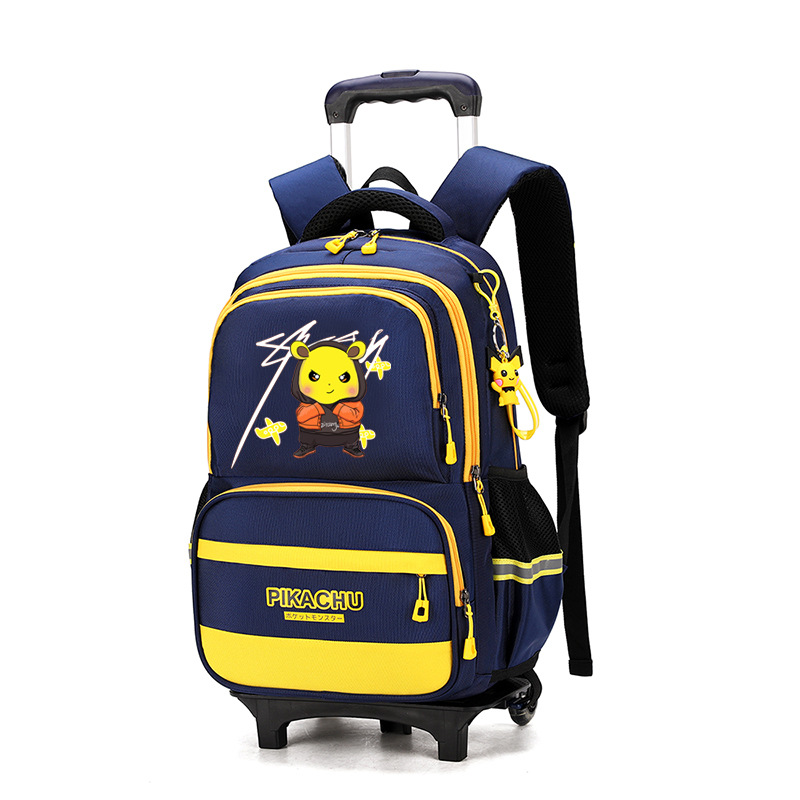 Una Generación de peces naturales niños tire de varilla bolsa 9-14 años mochila de dibujos animados transfronteriza para fines especiales