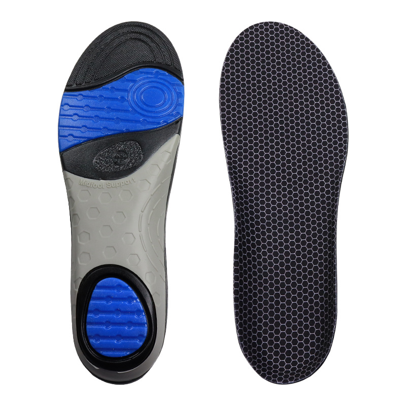 Corrección transfronteriza plantilla absorción de sudor antiolor arco de soporte plantilla amortiguador para hombres y mujeres plantilla de corrección de arco