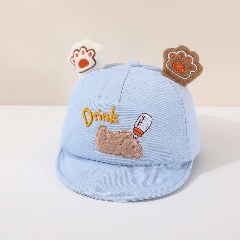 Sombreros para bebés primavera y otoño delgados sombreros de protección solar lindos gorras de lengua de ultra-flexible para hombres y mujeres bebés pequeños meses sombreros de béisbol verano