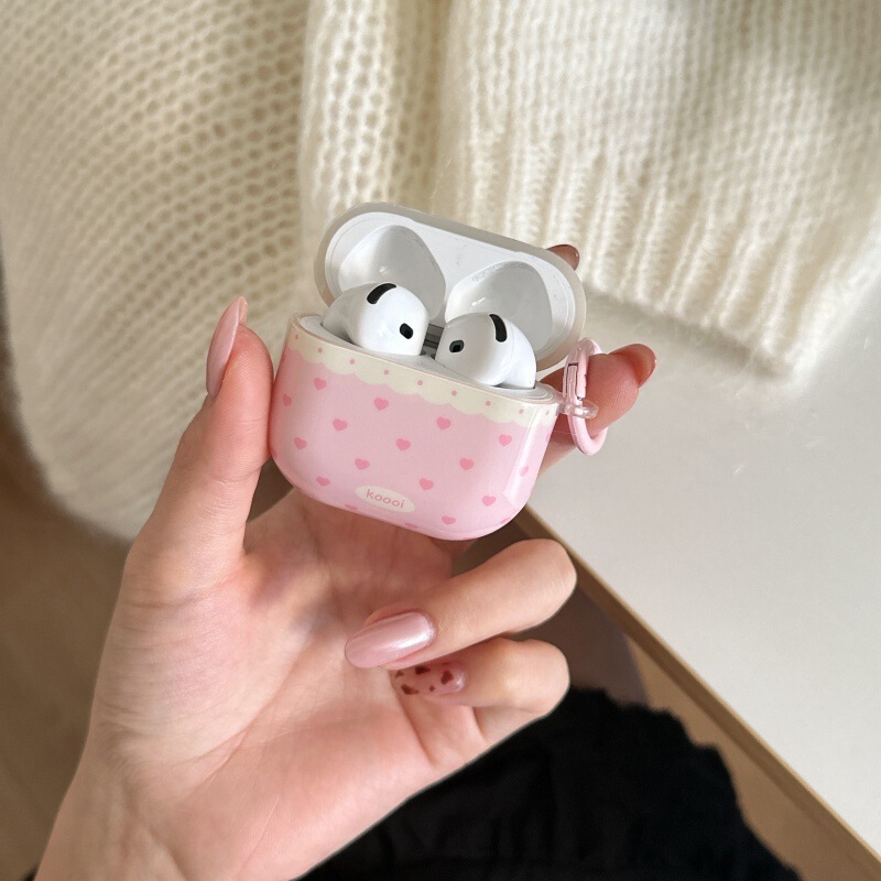 ins粉色爱心波点适用苹果AirPods4保护套2022Pro2耳机壳无线2代3|undefined