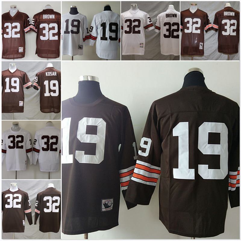 Brown Team Football Jersey Team Uniform Legendary Second Generation Retro Training Game Uniform Sports Short-Sleeved T-Shirt Mesh