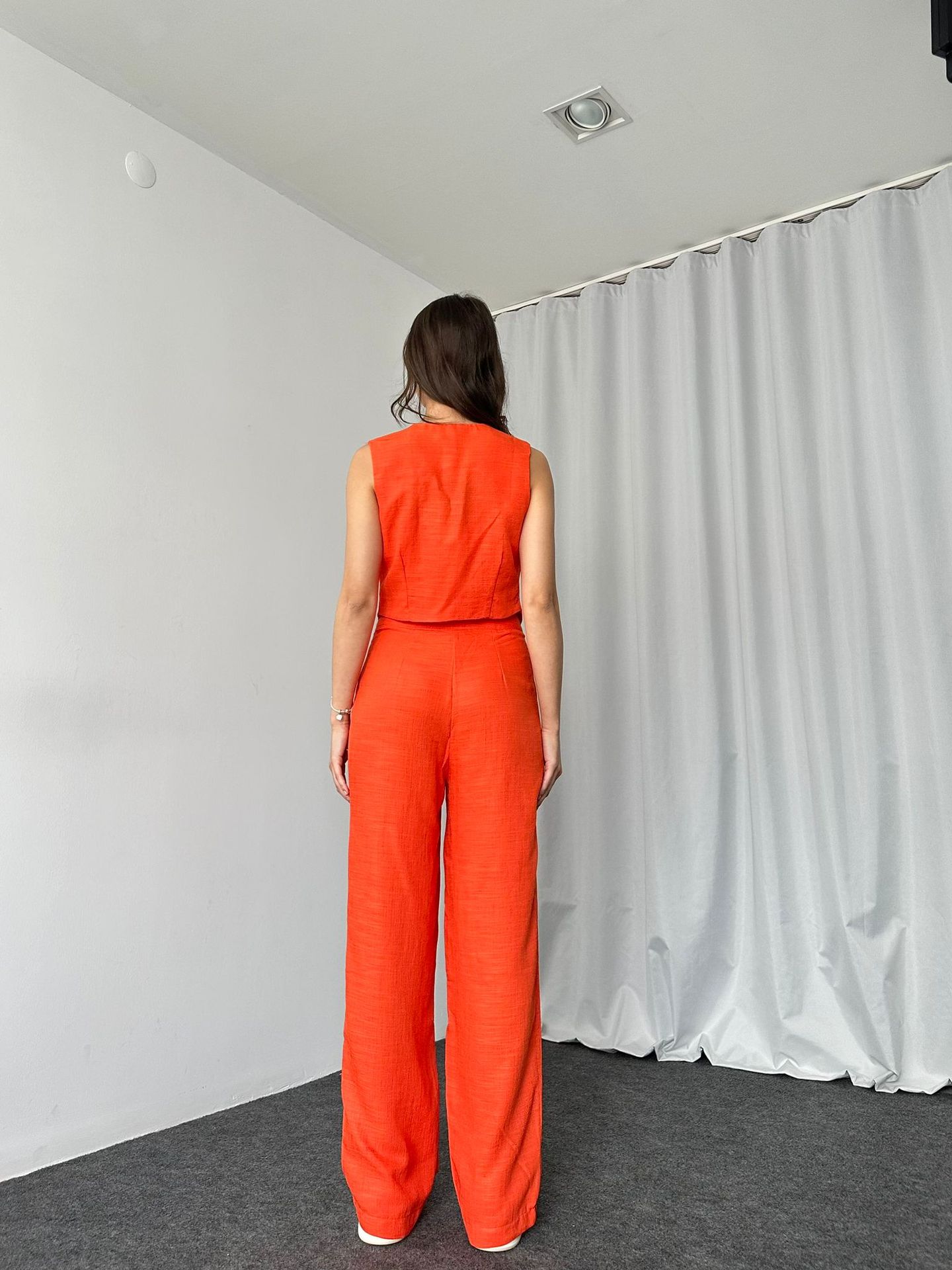 Täglich Frau Strassenmode Einfarbig Elasthan Polyester Taste Hosen-Sets Hosen-Sets display picture 21