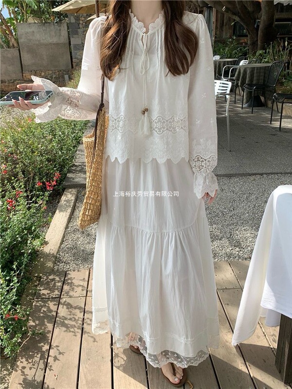 French-Style Gentle Wind Embroidered Collared Shirt for Women, Spring 2026, Long-Sleeve, Waist-Cinching, Slimming, Versatile, Niche Top French-Style Gentle Wind Embroidered Collared Shirt for Women, Spring 2026, Long-Sleeve, Waist-Cinching, Slimming, Versatile, Niche Top