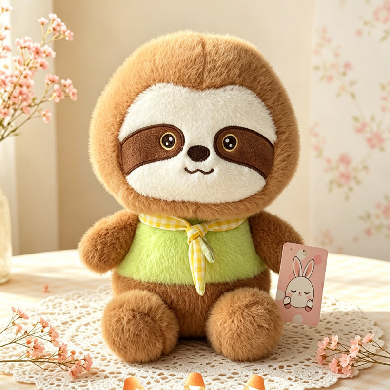 Perezoso con pajarita - Edición verde / 20-25 cm/precio único