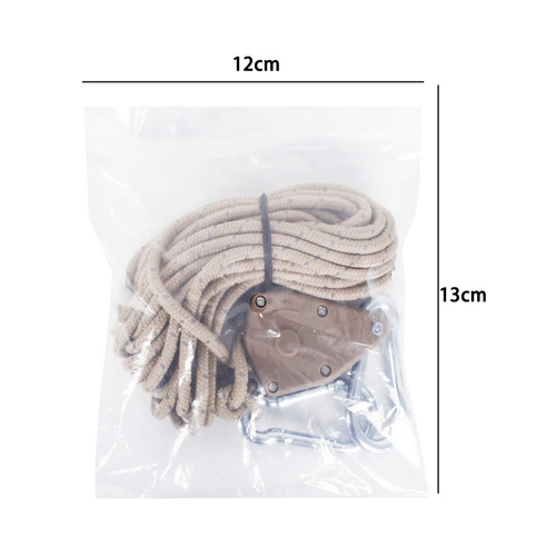 Outdoor pulley adjuster tent anchor metal lifting pulley reflective guy line thickened canopy umbrella rope 4mm