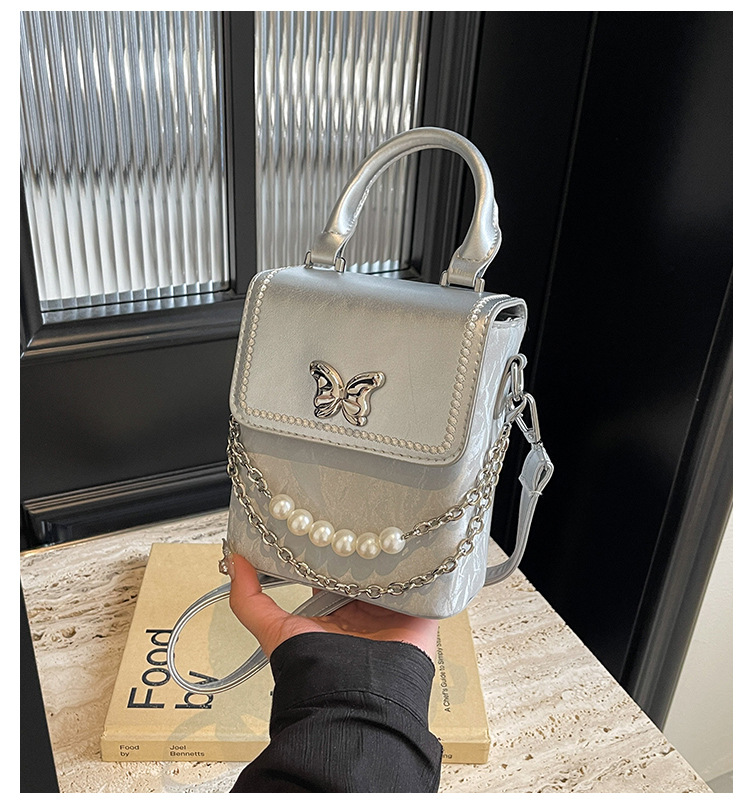 Niche Handheld Box 2024 New Color Contrasting Crossbody Fashion Butterfly Commuter Phone Shoulder Bag_voghion.com