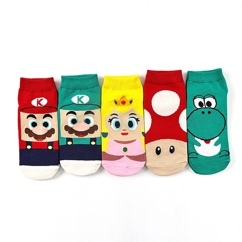 Super Mario Mushroom Cartoon Women's Soc...