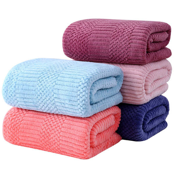 coral bath towel