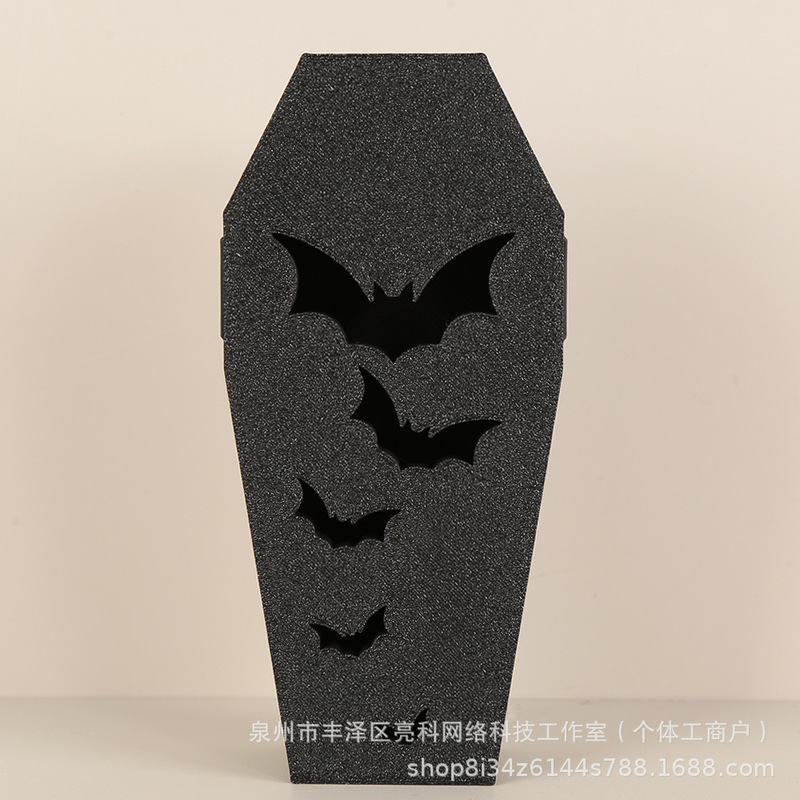 1 Creative Hollow-Out Bat-Shaped Storage Box, Suitable for Halloween Atmosphere Decoration, Adding to the Space 1 Creative Hollow-Out Bat-Shaped Storage Box, Suitable for Halloween Atmosphere Decoration, Adding to the Space
