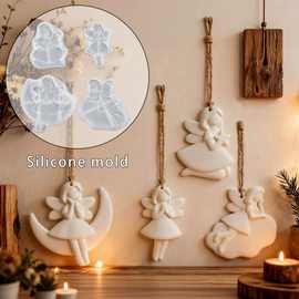 得意洋洋diy小女孩星星挂件滴胶模具可爱小天使摆件石膏硅胶模具