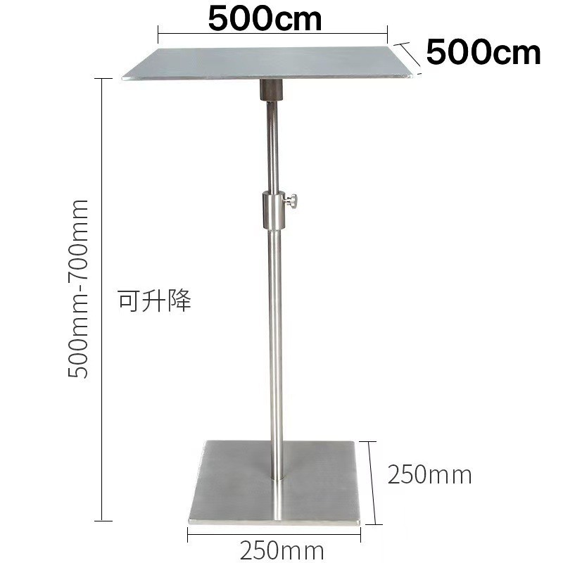 지문이 없는 대형 은색 사각형 사이드 테이블 전기 도금