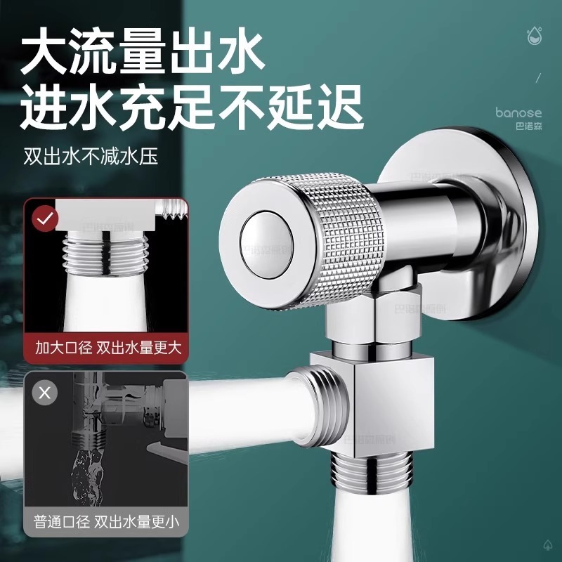 ユニオン三方分水弁、1入口2出口アングルバルブ、分水器、洗濯機用蛇口、1対2アダプター|undefined