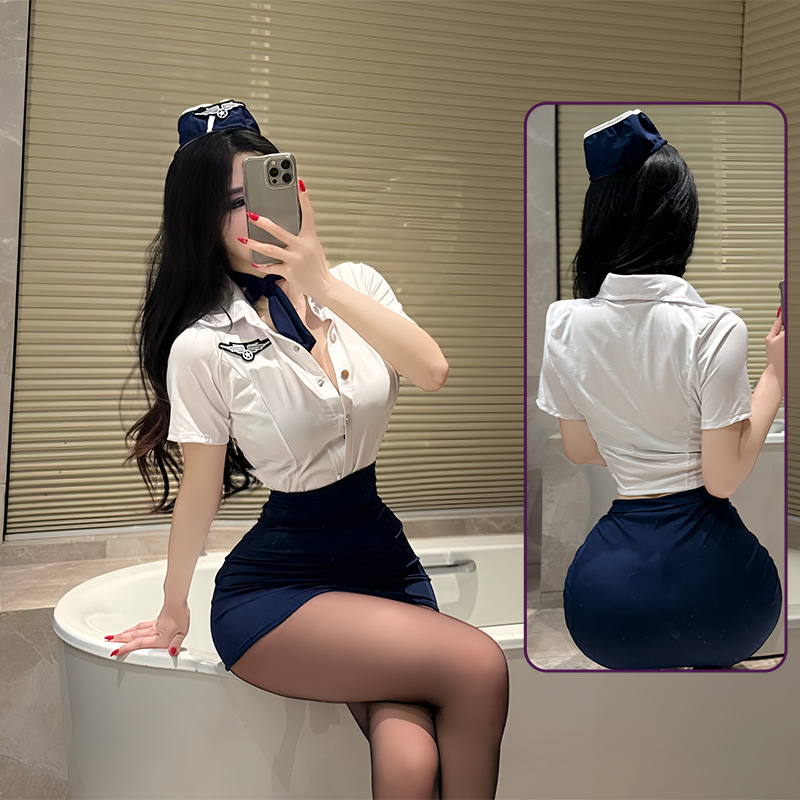 Lingerie cosplay policewoman uniform seduction passion hip skirt suit costume stewarding dress pure desire wind