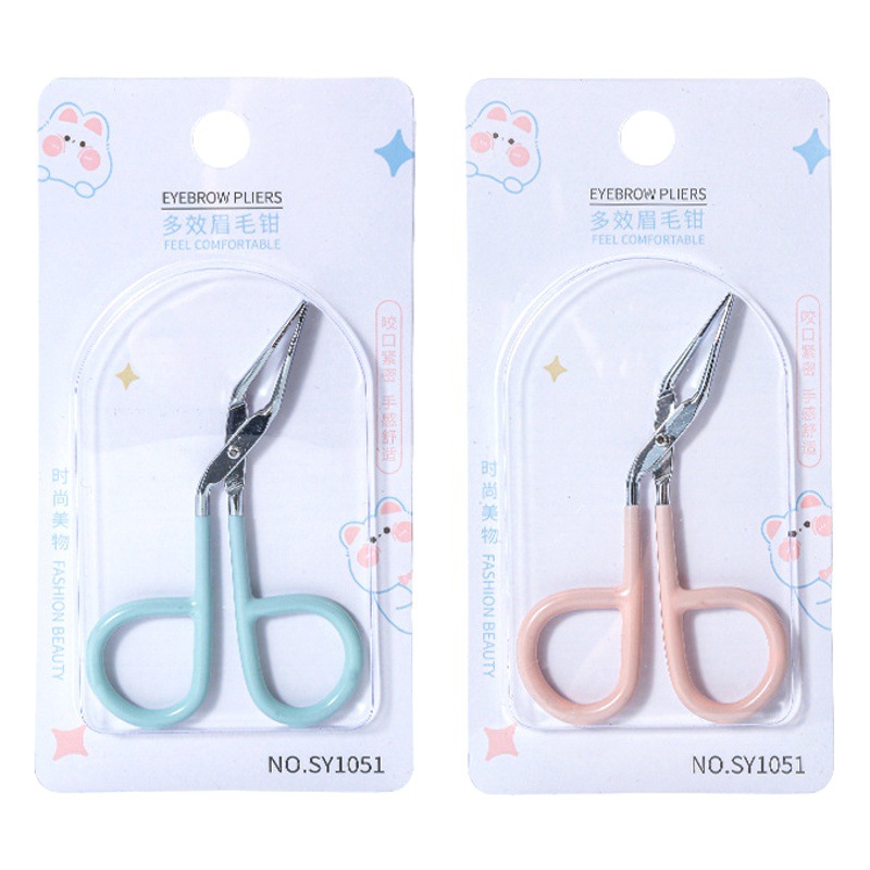 LMLTOP multifunción clip de cejas pinzas de corte de cejas alicates de pelo tirando alicates de boca de la grúa de pelo blanco SY1051