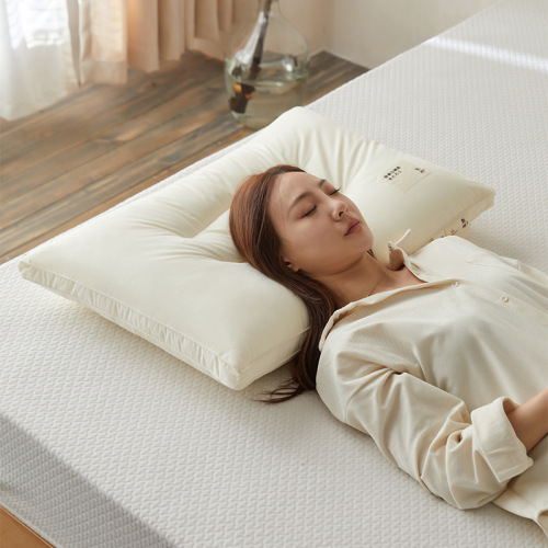 2024 New Class A Zhen Cotton Slow Rebound Cotton Pillow Fluffy Neck Guard Soft Sleeping Area Pure Cotton Pillow Core Wholesale