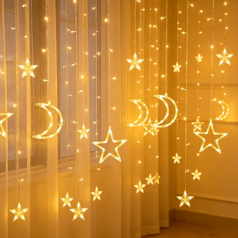 Cross-border holiday indoor hanging LED Christmas string lights, five-pointed star Christmas decorative lights, snowflake lights, wholesale and in stock Cross-border holiday indoor hanging LED Christmas string lights, five-pointed star Christmas decorative lights, snowflake lights, wholesale and in stock