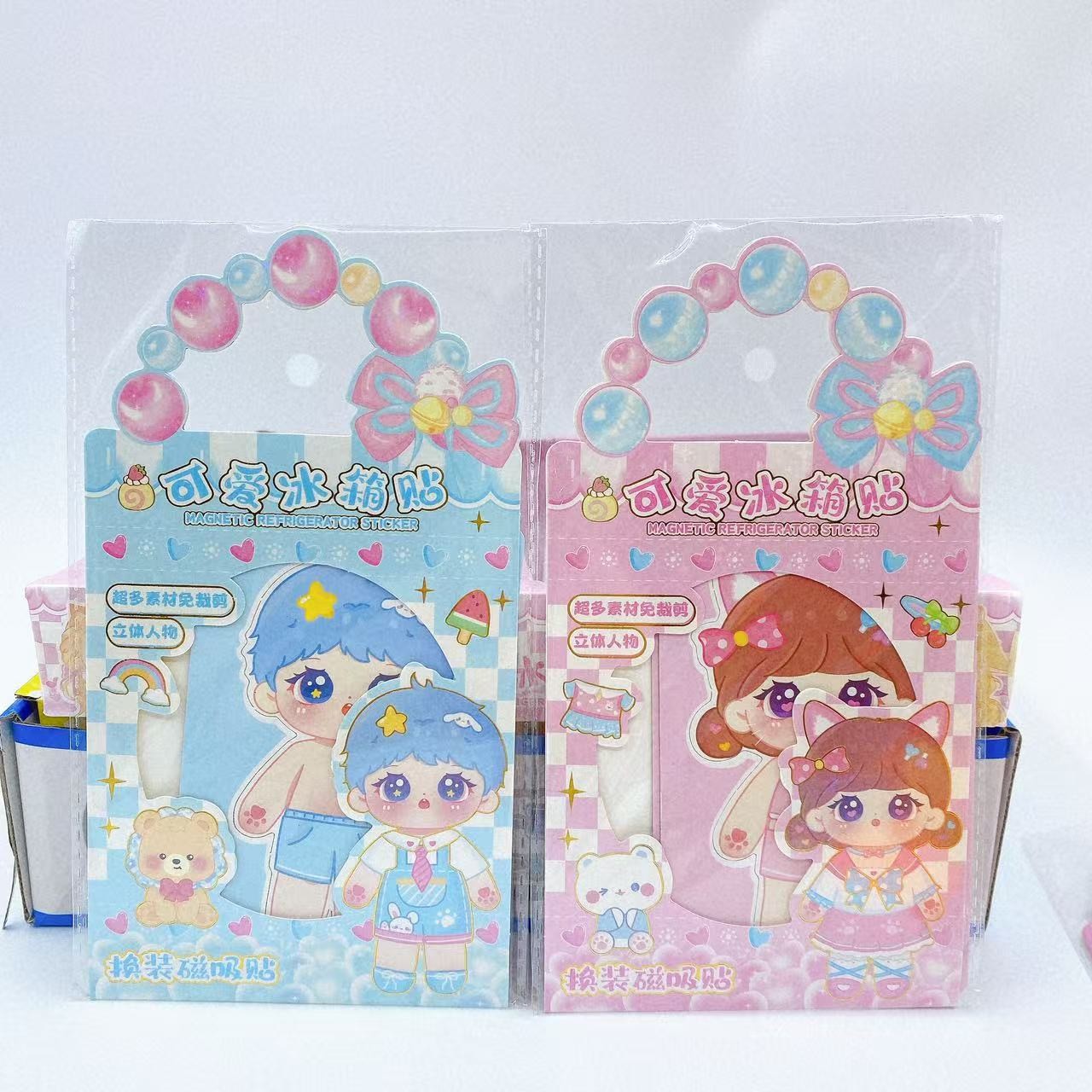 Princesas de succión magnética pegatinas de cambio de ropa pegatinas de refrigerador dibujos animados lindos escenas de libro tranquilo pegatinas hechas a mano DIY pegatinas de travestido para chicas jugar image 1