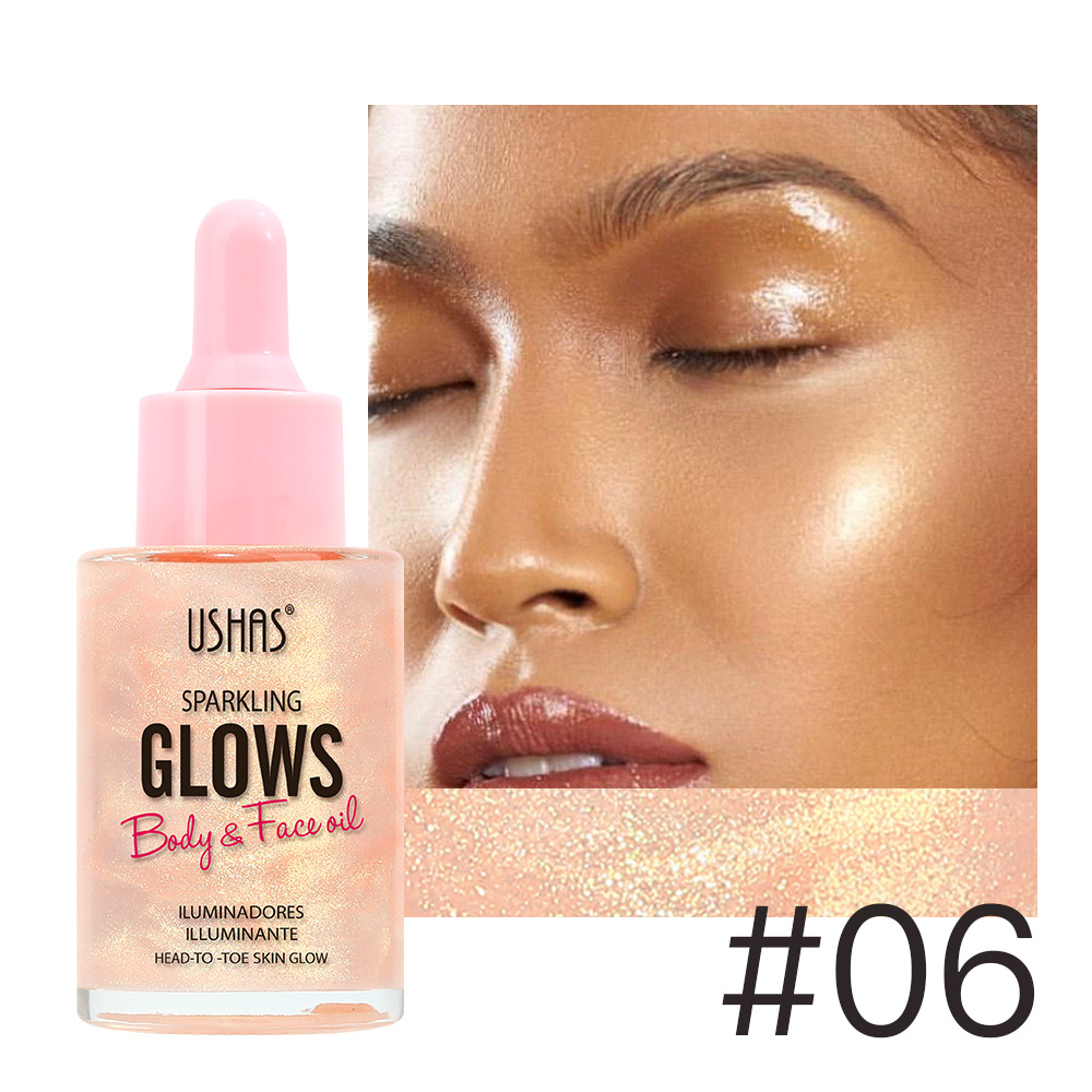 USHAS punto transfronterizo venta caliente gotero brillo aceite de alto brillo UC024A B