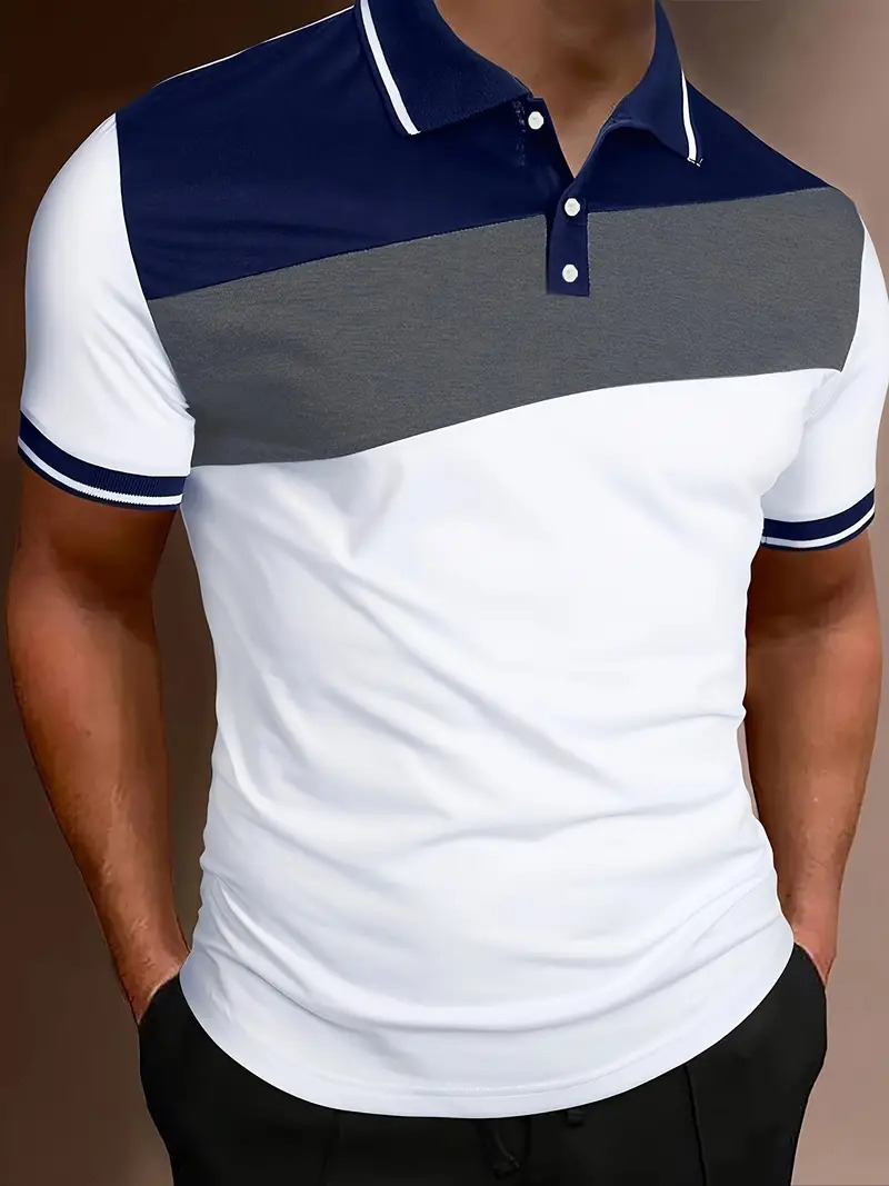 Europa y América ins Cross-border Amazon POLO camisa de polo deportivo de hombre con solapa de manga corta con botones MB13