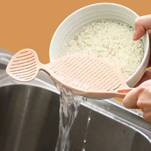 瀝水洗米篩子不沾手淘米棒廚房米勺洗米棒家用多功能攪拌棒瀝水器