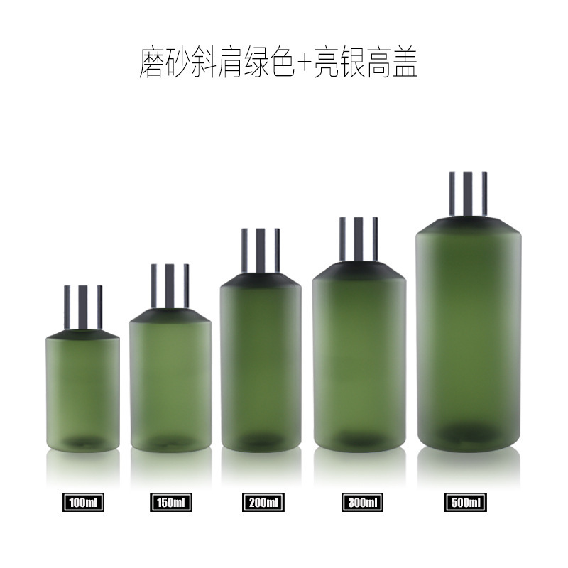 メーカー直供50ml-500mlの緑色の茶色のつや消しの肩のpetの純露の瓶の現物|undefined