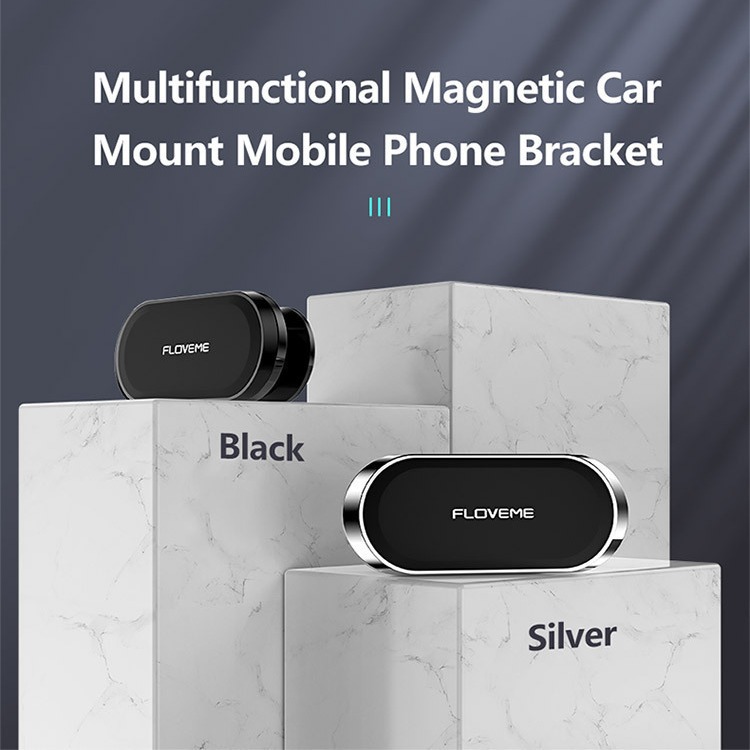 Metalen willekeurig bevestigde telefoonhouder met 6 sterke magneten die 360° draaien op de magnetische beugel van het autodashboard_voghion.com