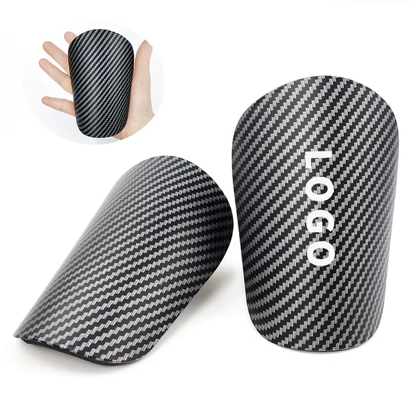 European and American In-Stock Temu Carbon-Patterned Soccer Shin Guards, Imitation Carbon Fiber, for Children and Adults, Mini Master Insert-Style