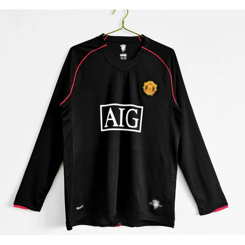 Ретро форма 07/08 Manchester United с длинным рукавом №7 Роналдо, домашняя и выездная версия 06/07 AC №22 Кака