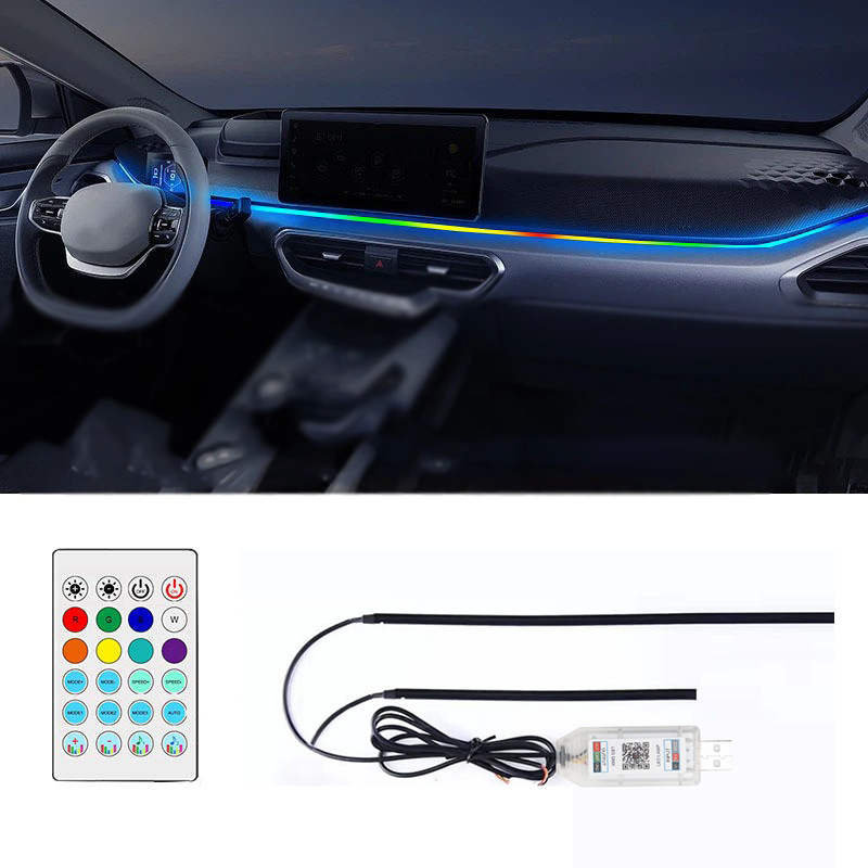 Transfronterizo exclusivo coche mágico color modificado LED acrílico faro USB instalación libre de agua Lámpara decorativa