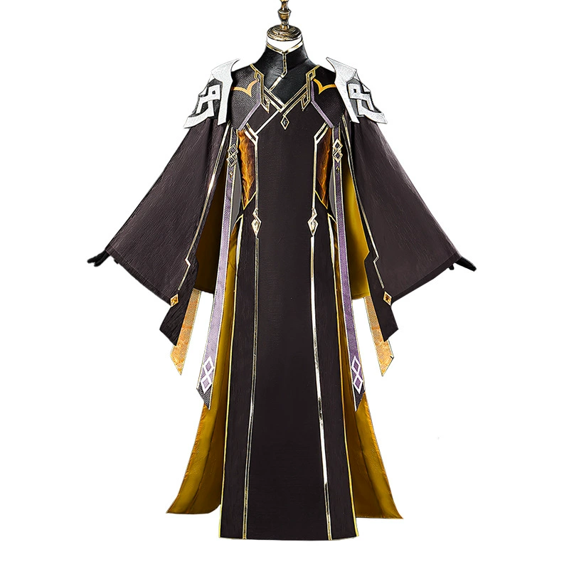 Комплект, доставка на прямую новая Dimension cos костюм в для Zhongli cos костюм Rock King Emperor Zhongli cosplay игровая костюм