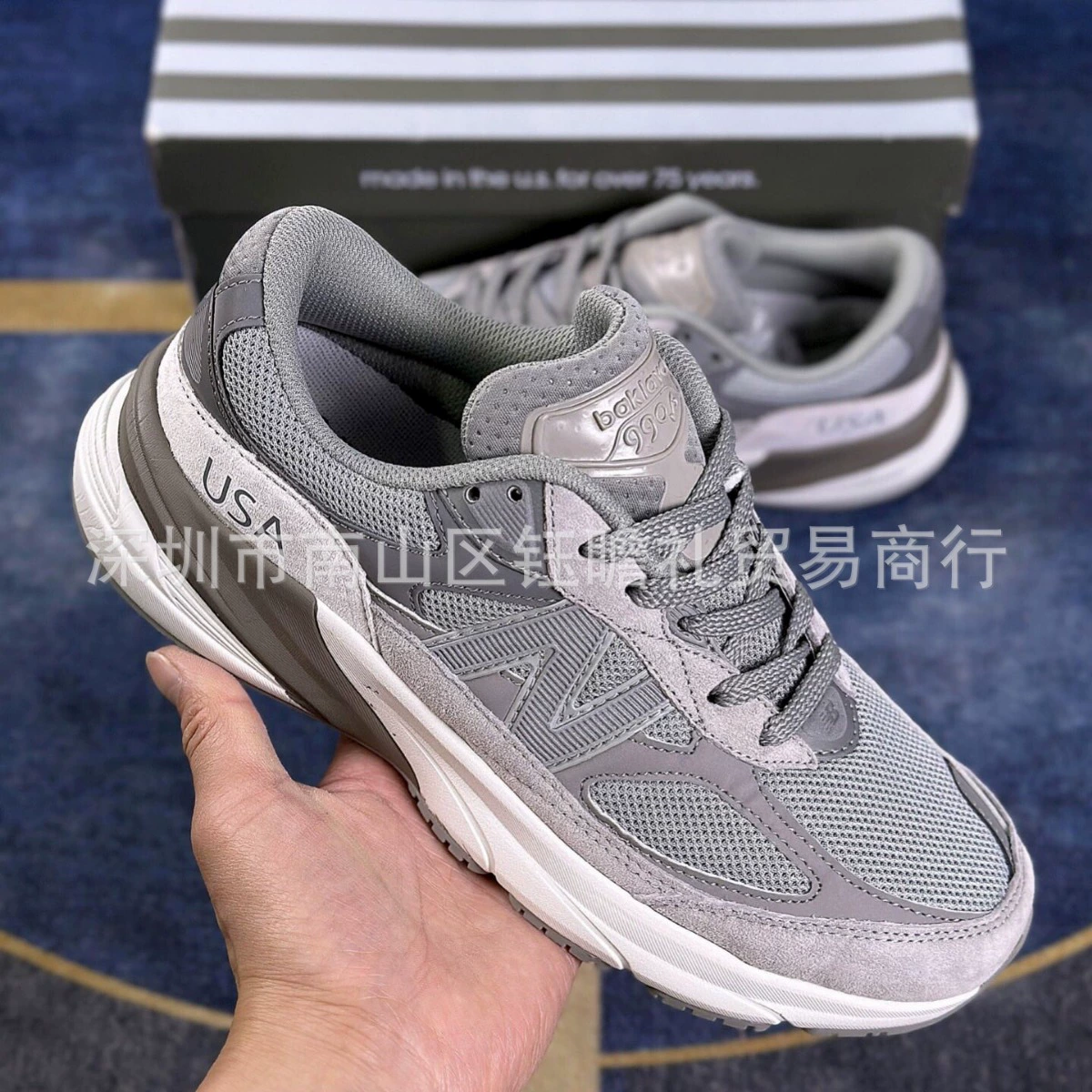 Кроссовки (New Balance) повседневные из сетки и замши, легкие, размеры 36–45