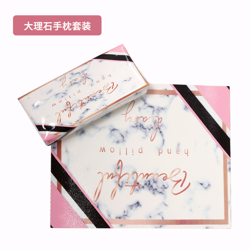 Traje de almohada de mano de soporte - mármol