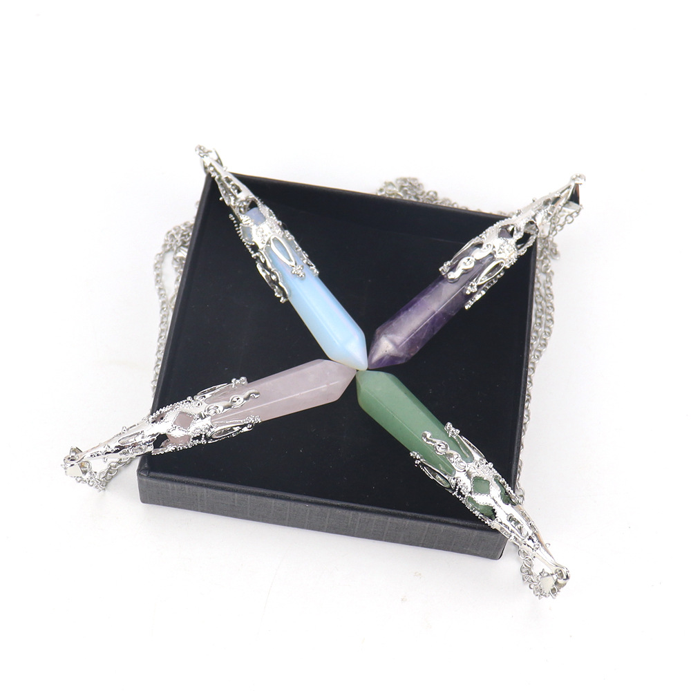 Simple Style Leaf Agate Plating Pendant Necklace 1 Piece