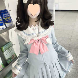 【喵雪吟】原创正版制服日系学院风萌款收腰甜磕水手服