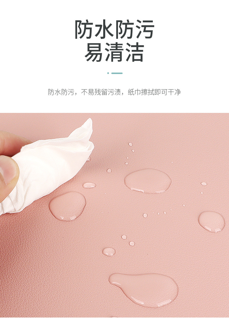 Double-sided leather mouse pad, oversized desk pad, laptop pad, keyboard, writing desk, desk pad, waterproof tablecloth undefined