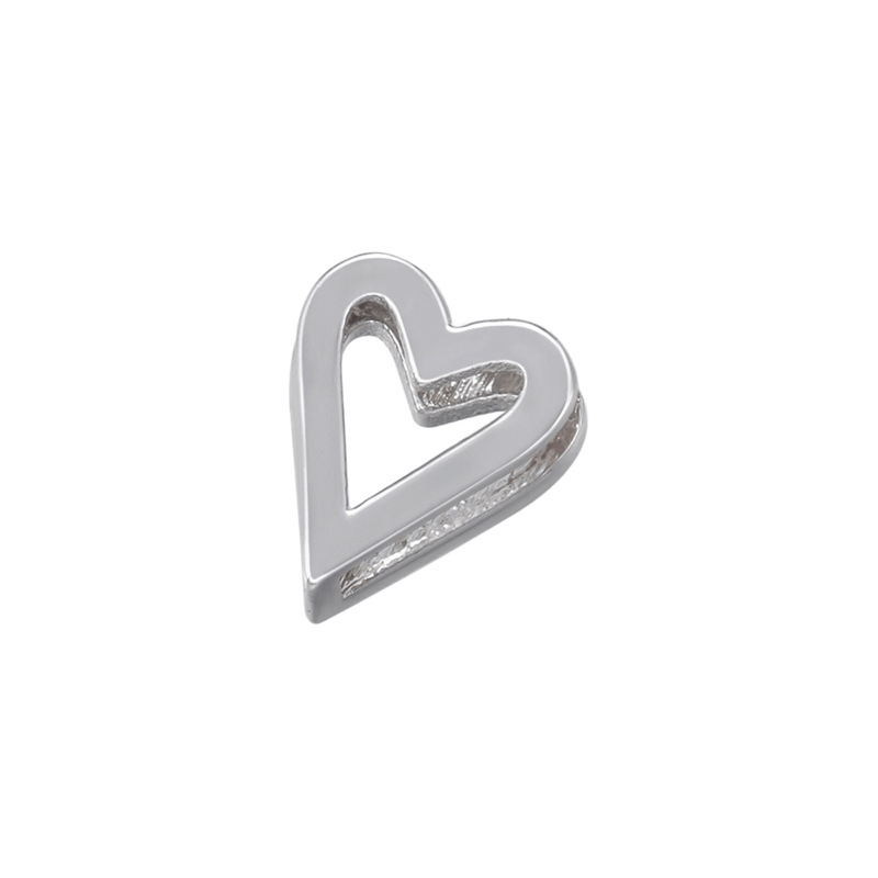 Valentine'S Day Festival Cross, Peach, Heart Shape Pattern 1 Piece Copper Zircon Cross Peach Heart Shape DIY Jewelry Accessories Bracelets