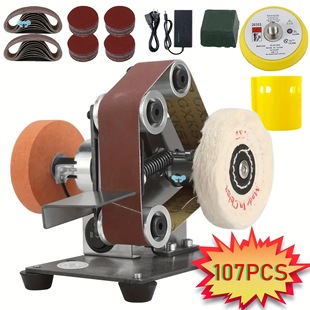107Pcs Electric Belt Sander Polishing Grinding Sharpener Cross-Border